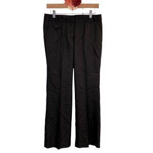 Appel & Brooks dress pants black straight leg mid rise uniform size 4x30 NWT